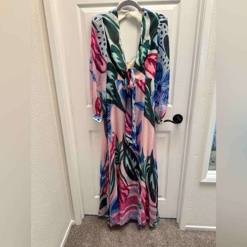 PatBO Nova Flora Deep V Maxi Dress - Picture 5 of 10